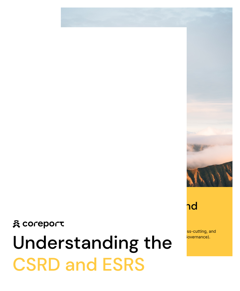 Coreport guide to understanding the CSRD and ESRS Cover Display
